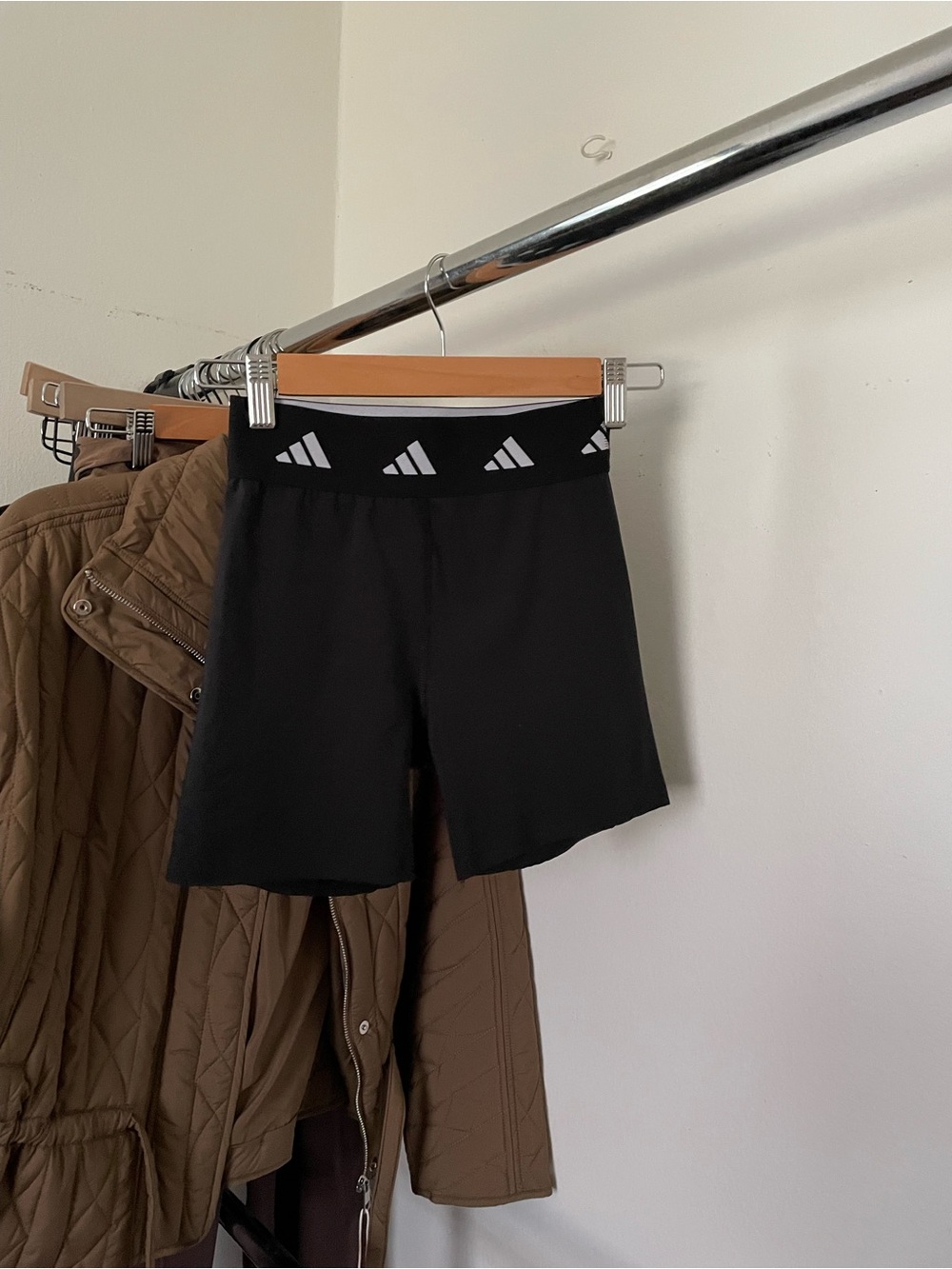 3/$15 adidas Black Logo Waistband Women's Active Shorts